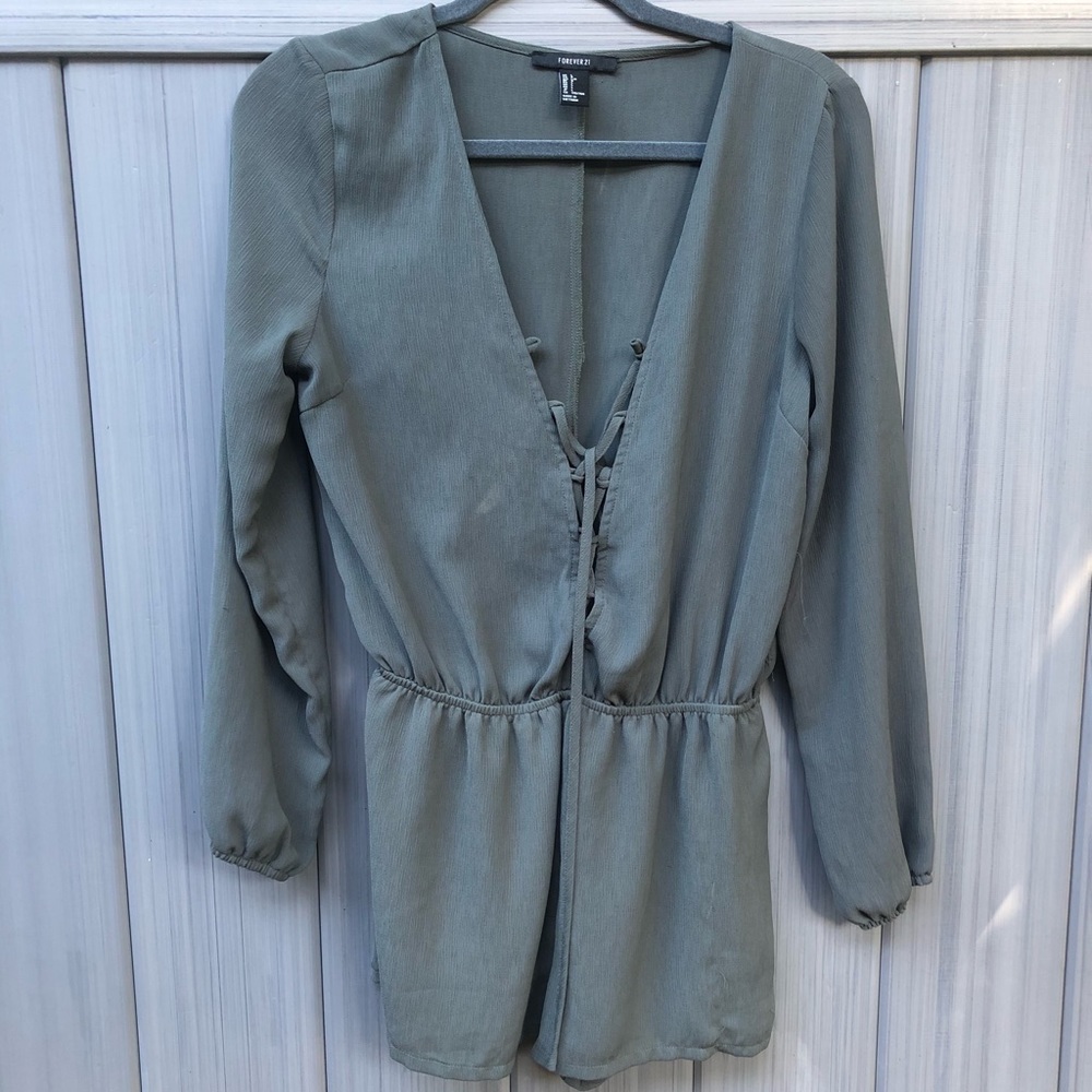 Olive green romper